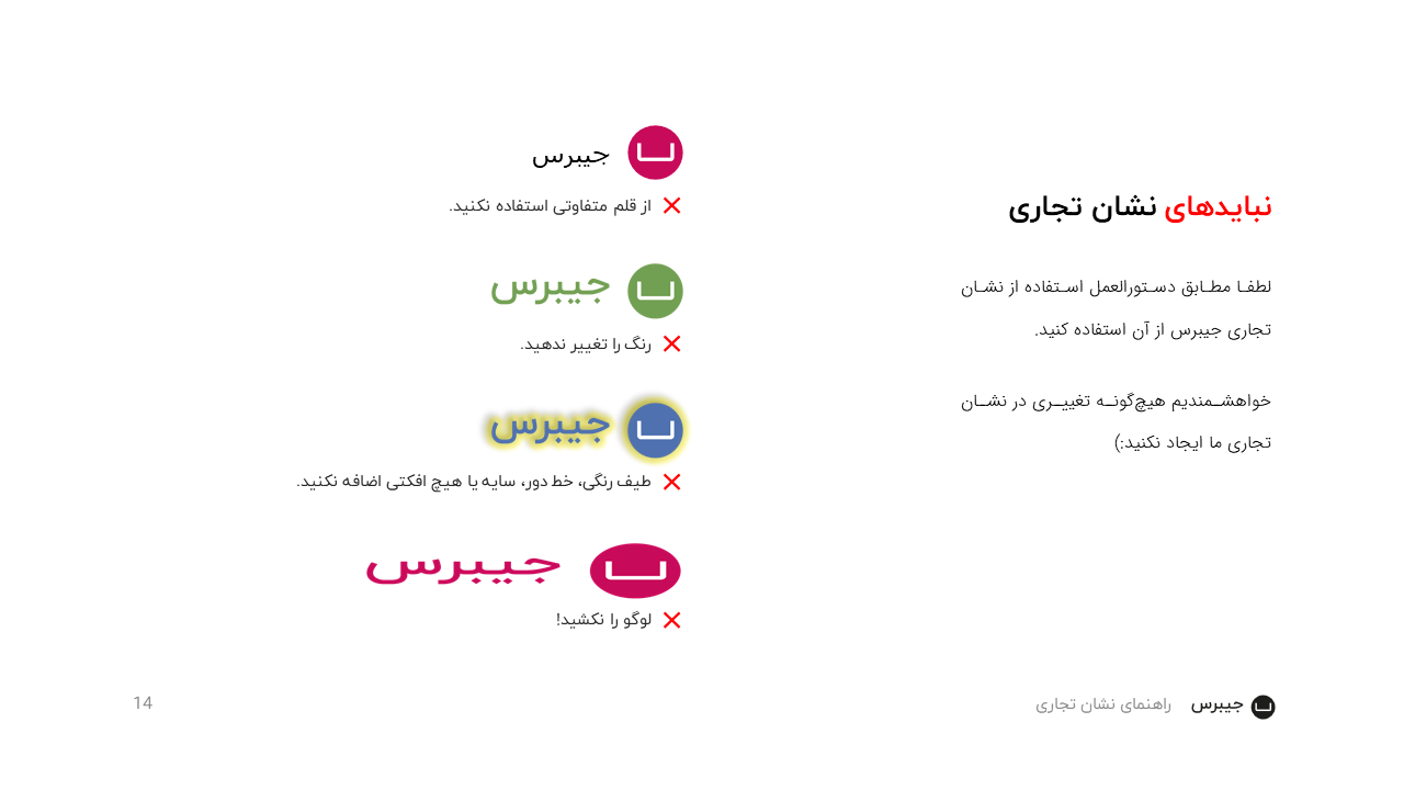 Jibres Logo Style Guide Persian Page14