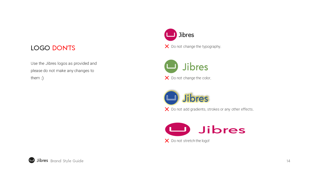 Jibres Logo Style Guide Page14